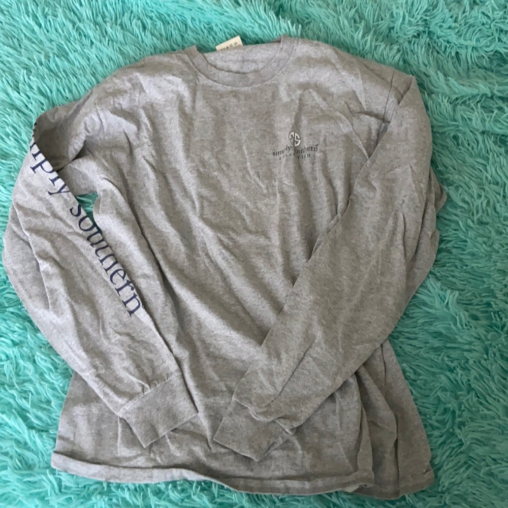 Grey, Medium, Simply Southern Long Sleeve